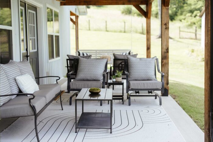 outdoor seating area